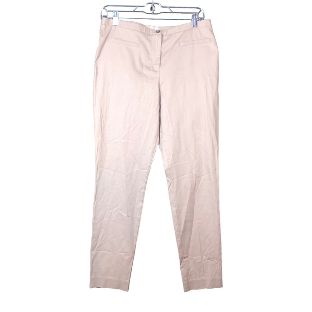 Stefanel Womens Pants Tan Lightweight Mid Rise Straight Work Casual 6